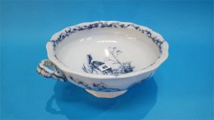 A Victorian blue and white dish
