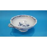 A Victorian blue and white dish