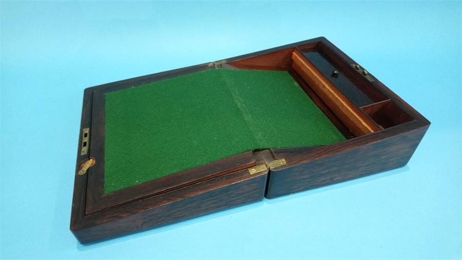 A Rosewood writing slope - Image 2 of 2