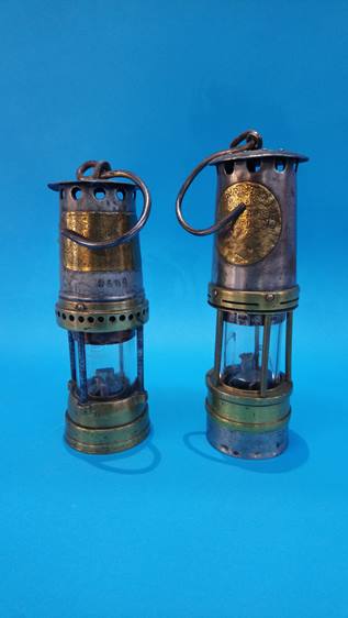 Two Miner's lamps, Ackroyd and one other