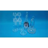 Two decanters and a quantity of glassware