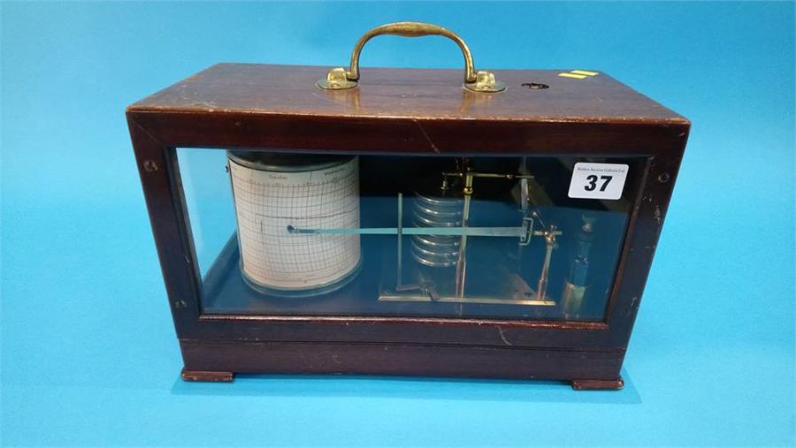 A mahogany cased Casella Barograph - Image 2 of 4