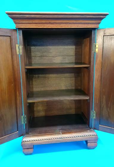 An apprentice built mahogany miniature wardrobe - Image 2 of 2