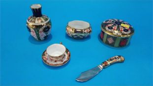 Five pieces of miniature Royal Crown Derby