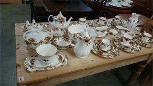 A large quantity of Royal Albert Old Country Rose tea and dinner wares
