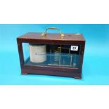 A mahogany cased Casella Barograph