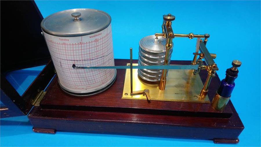 A mahogany cased Casella Barograph - Image 3 of 4