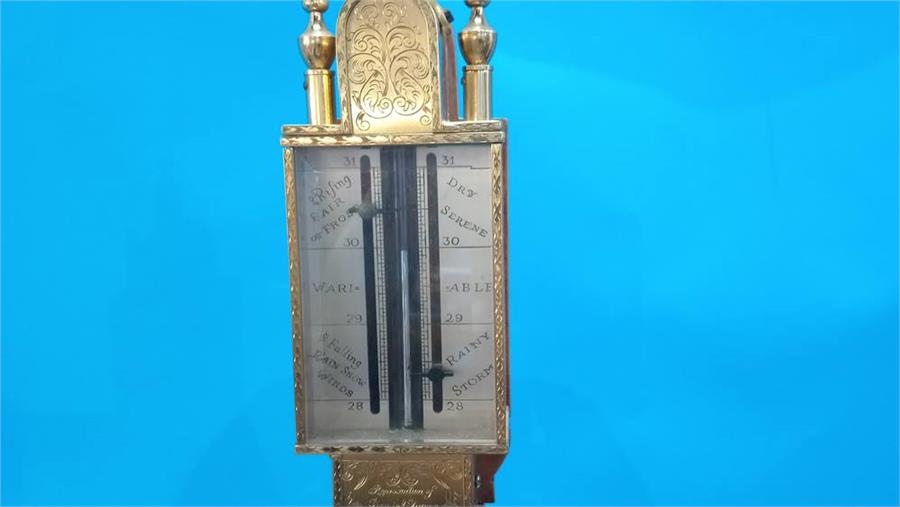 A good quality reproduction Daniel Quare stick barometer - Image 3 of 4