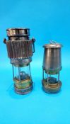 A Wolf type FS Miner's lamp and Hailwood and Ackroyd lamp