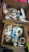 Two boxes of assorted china etc.