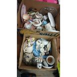 Two boxes of assorted china etc.