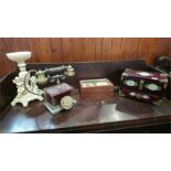 Oriental style casket and phone etc.