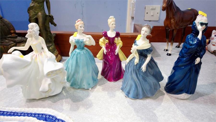 Five Royal Doulton figures