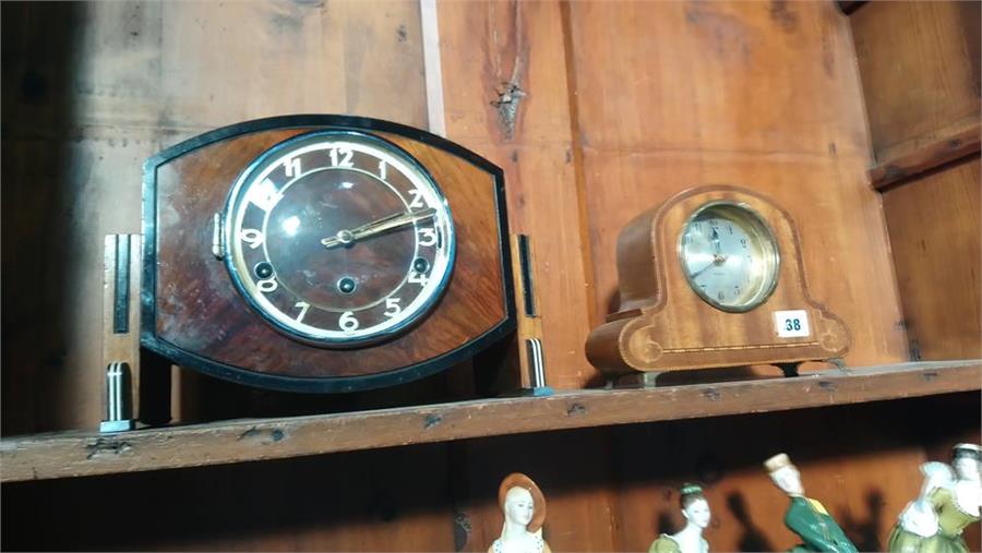Two mahogany mantle clocks - Bild 2 aus 3