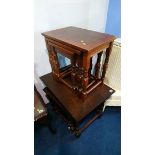 Two sets of oak nesting tables