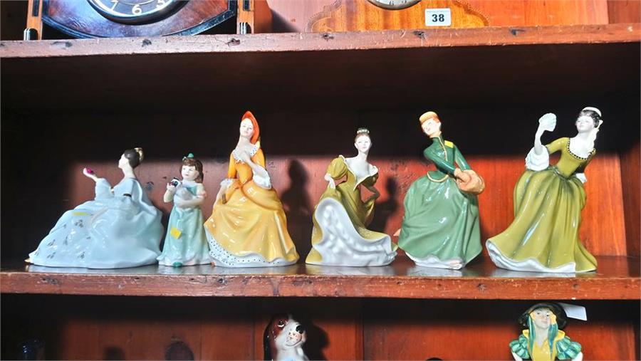 Six Royal Doulton figures