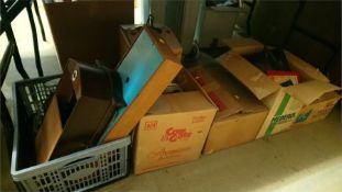 Five boxes of assorted including books etc.