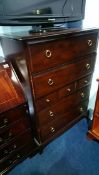 Stag chest of drawers