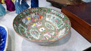 A Canton enamel bowl