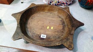 Carved wood bowl