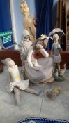 Three Nao and two Lladro figures (5)