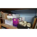 Shelf of assorted including Denby etc.