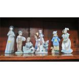 Four Nao and two Lladro figures (6)