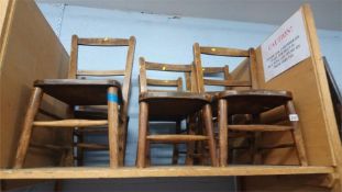 Six child's chairs