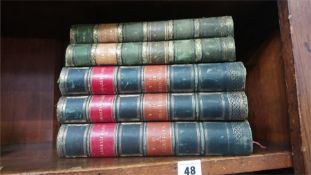 Shakespeare's Works in three volumes and Byron's works in two volumes