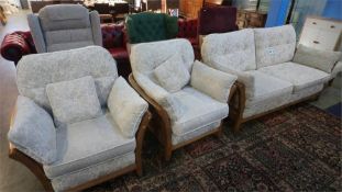 A Toothill Palma four piece suite in Montana cream (cost £1845)