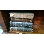 Four leather bound religious books