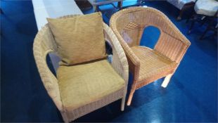 Two wicker chairs