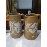 A pair of Victorian water jugs