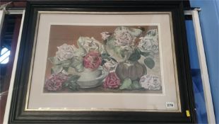 Jason Gower, watercolour, Signed, dated 1937, 'Still life'