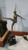 An Art Deco style ballerina figure