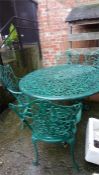 Metalwork garden patio set