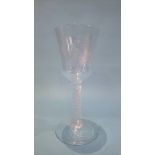 A rare Royal Doulton air twist wine glass, limited edition of 10, issued in 1976 to commemorate