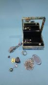 Assorted costume jewellery in one box