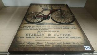 Starley and Sutton bicycle print