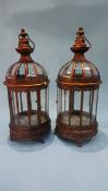 A pair of hanging lanterns