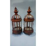 A pair of hanging lanterns