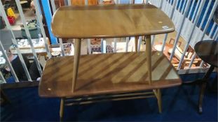 Two Ercol Golden Dawn rectangular coffee tables. 72cm wide and 104cm wide