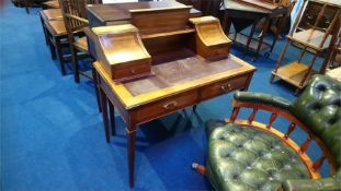 An Edwardian mahogany and inlaid Ladies writing desk, 91cm wide