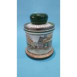 A Royal Doulton Dickens ware 'Mr Pickwick' jar and cover, with silver rim