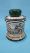 A Royal Doulton Dickens ware 'Mr Pickwick' jar and cover, with silver rim