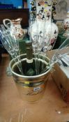 Wine cooler and glasses