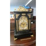 A very large ebonised bracket clock, G.H. and C. Gowland of Sunderland, with eight day movement,