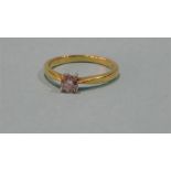 An 18ct gold solitaire diamond ring