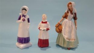 A Royal Doulton 'Milkmaid', HN 2057, 'Anna', HN 2802 and 'Choir Boy', HN 2141 (3)