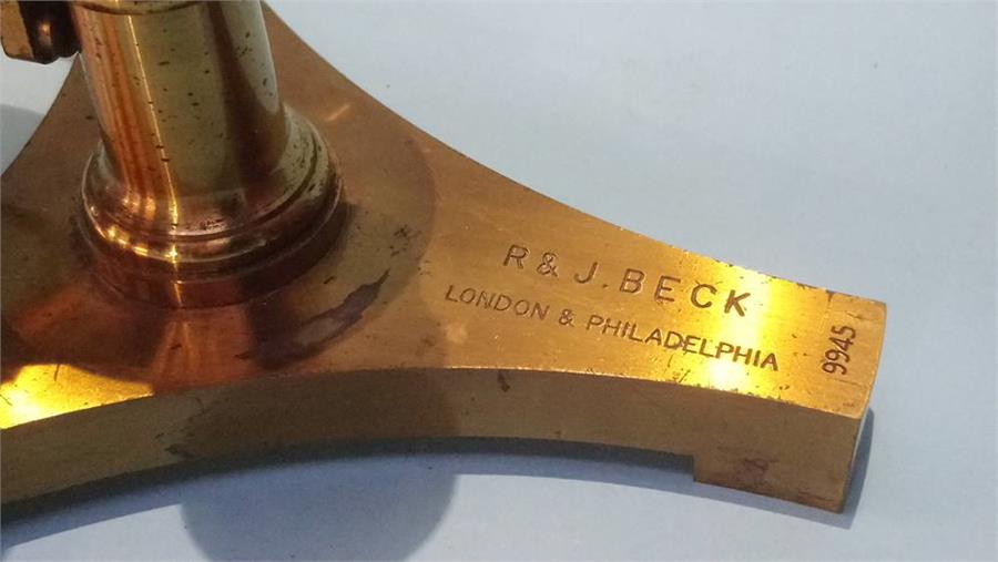 An R and J Beck of London microscope, numbered 9945 - Image 3 of 3